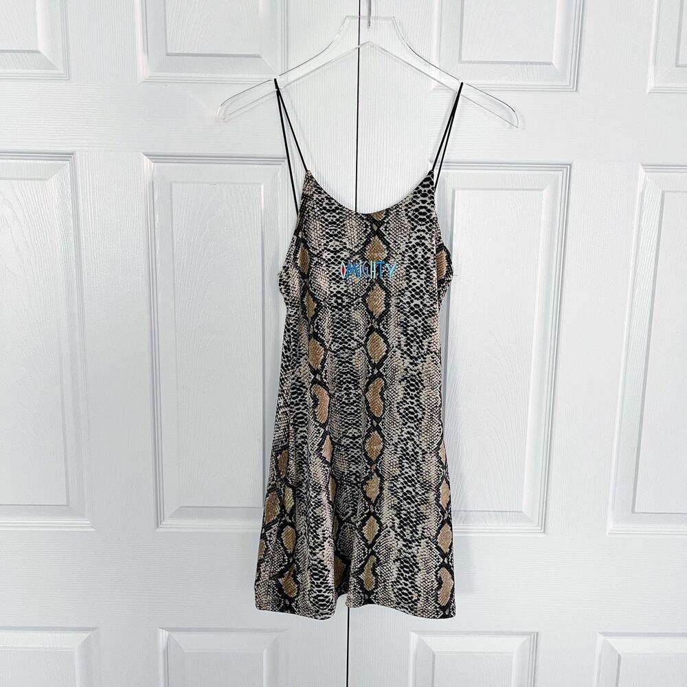 O-Mighty Snake Print Bodycon Mini Dress